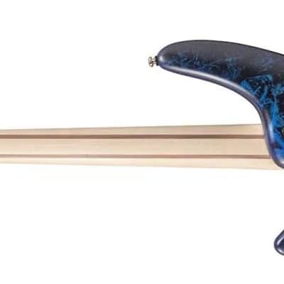 Ibanez SR300EDXCZM 4-String Electric Bass Guitar - Cosmic Blue Frozen Matte image 3