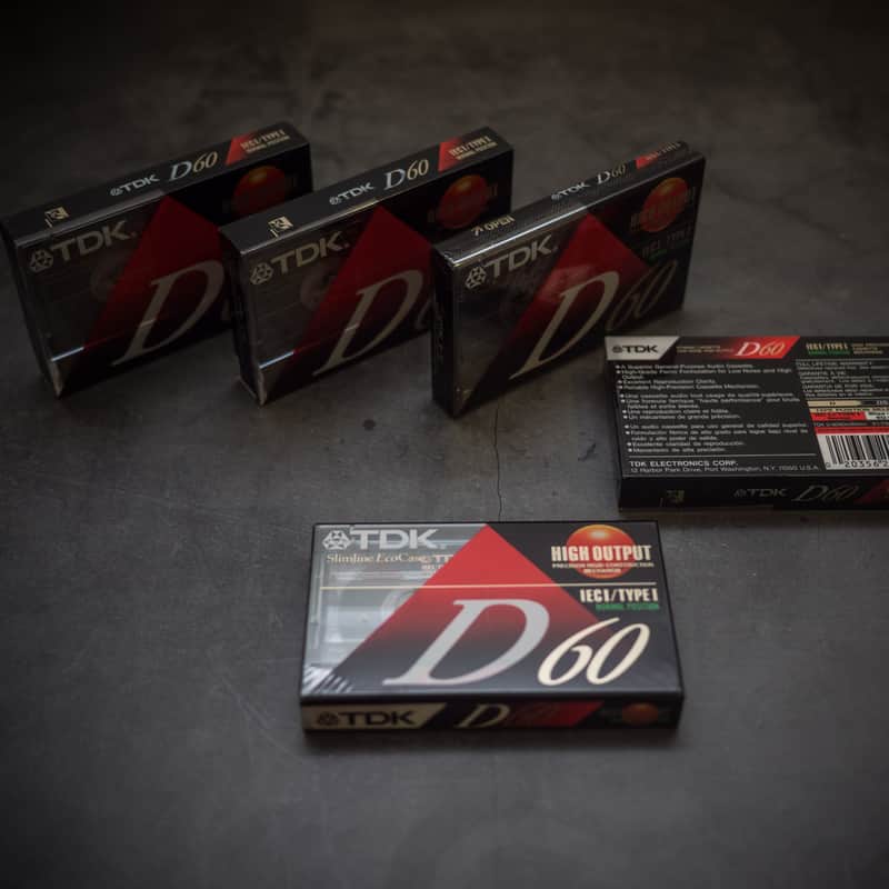 TDK D60 Cassettes (5 NOS Sealed in Package Tapes) image 1