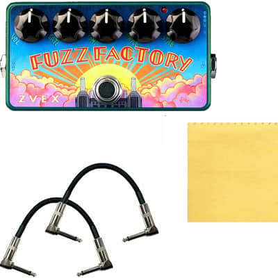 ZVEX Effects Fuzz Factory Vexter Series Fuzz Guitar Pedal + Two 6” Patch Cables + Liquid Audio Polishing Cloth image 1