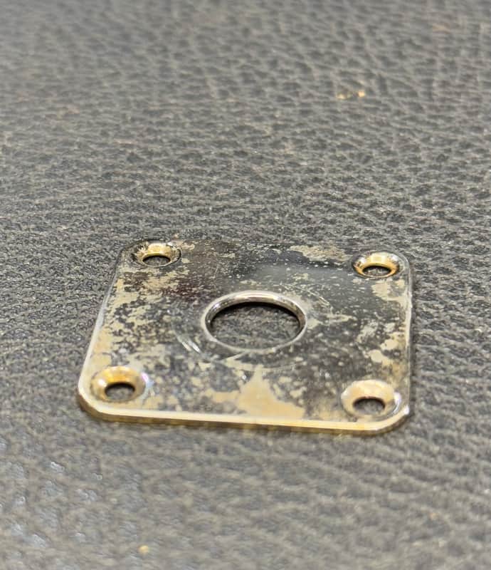 Vintage 1960-1970 Gibson Les Paul Jack Plate - Gold image 1