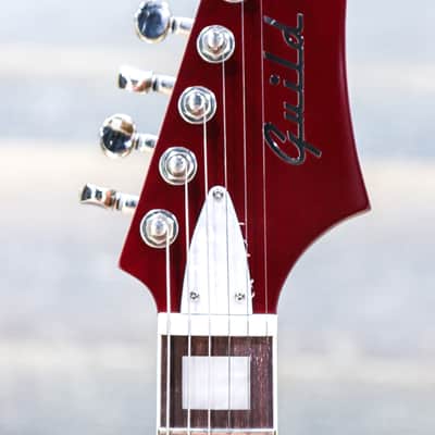 Guild Surfliner Deluxe Scarlett Red Metallic HSS Solid Body Electric Guitar image 5