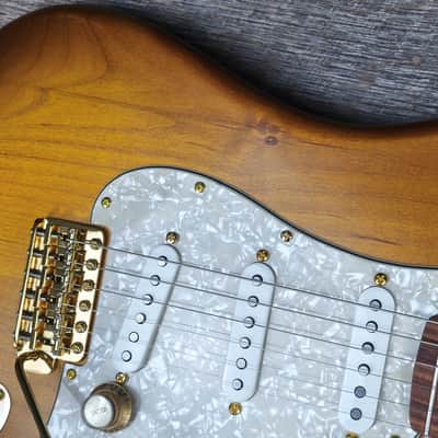 MyDream Partcaster Custom Built - Honey Burst Gold Short Scale JM Dippers image 6