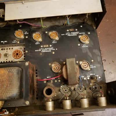Bogen MX60A Mixer Amplifier 60 Watt Tube Amp Head 8417 1960 Black Steel image 12