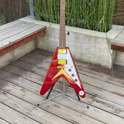 Hamer Vector Korina Flying V GVKS Brazilian Rosewood 2005 Cherry Transparent image 2