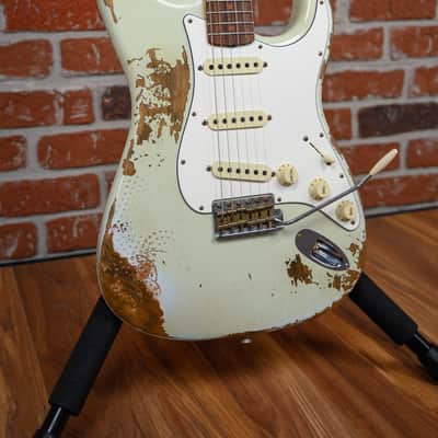 Fender Custom Shop 30th Anniversary 1960 Stratocaster Heavy Relic #56 Summer Event Limited Edition Super Faded Aged Sonic Blue 2017 w/OHSC image 10