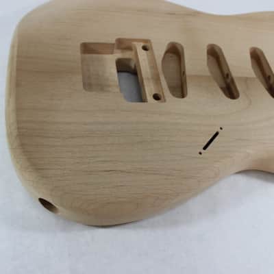 Unfinished Roasted Alder SSS guitar body - fits Fender Strat Stratocaster neck Floyd Rose J1628 image 3
