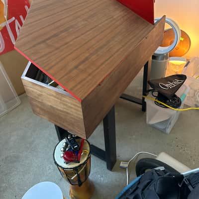 Steen Nielsen Hammerspinet Mid century  - Custom red paint and rosewood image 3