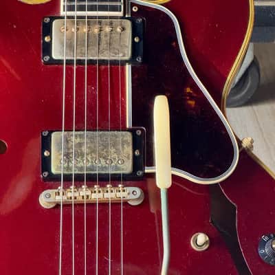 Gibson ES-355TDC "Mono" 1967 - ultra rare 1 of a kind in Sparkling Burgundy w/Mono Electronics. image 11