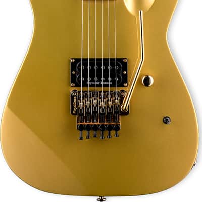 ESP LTD M-1 Custom '87 Electric Guitar, Ebony Fingerboard, Metallic Gold