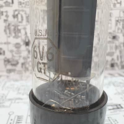 RCA 6V6GT Power Tube NOS - Grey Plates Bottom D-Getters - 1960 USA - Tested image 6