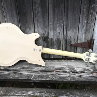 Rare 1961 Valpro National 85 4-string Bass  Res-O-Glas  w/OHSC White image 13