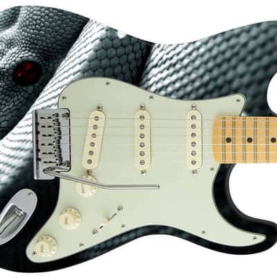Sticka Steves Guitar Skin Axe Wrap Re-skin Vinyl Decal DIY White Snake Python 755 image 5
