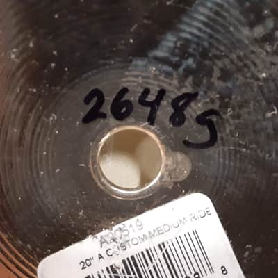 Zildjian 20" A Custom Medium Ride Cymbal 2002 - Present - Brilliant image 16