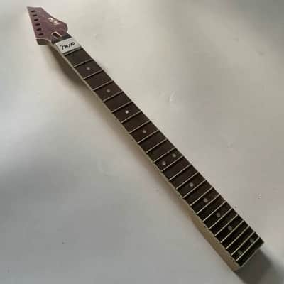 Authentic Harley Benton Double-Tuner Red-Head Electric Guitar Headstock and Neck Kit—24 Frets image 5