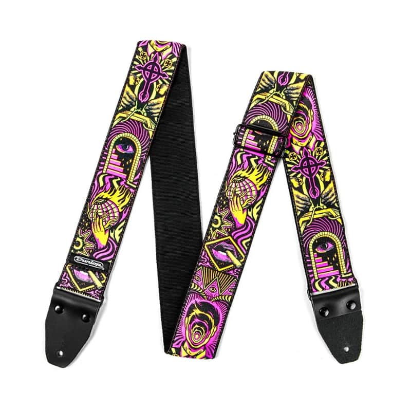 Dunlop ILOVEDUST Guitar Strap Headspace Orange ILD03 image 1