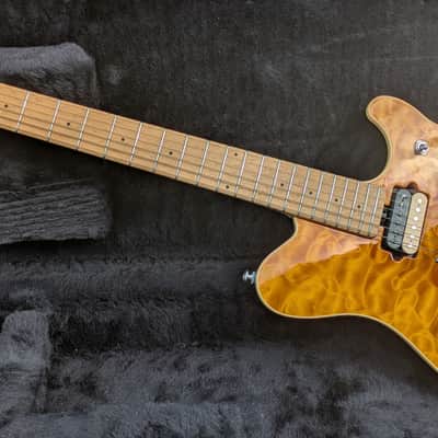 1993 Ernie Ball Music Man Edward Van Halen Signature - Amber Quilt Top / Byrds Eye Maple Neck image 3