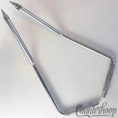 *Ludwig Folding Bass Drum Spurs Chrome Gull-Wing Vintage 60s Super Classic USA* - Fair / 6.95/24.95 image 1
