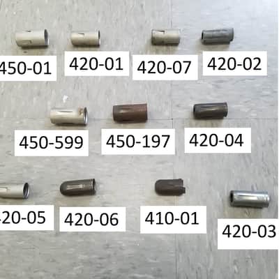 Elco Pair (2) Tube Shields 12AX7 9-pin 4-Pinch 450-599 Vintage Vacuum 1950s-1960s image 2