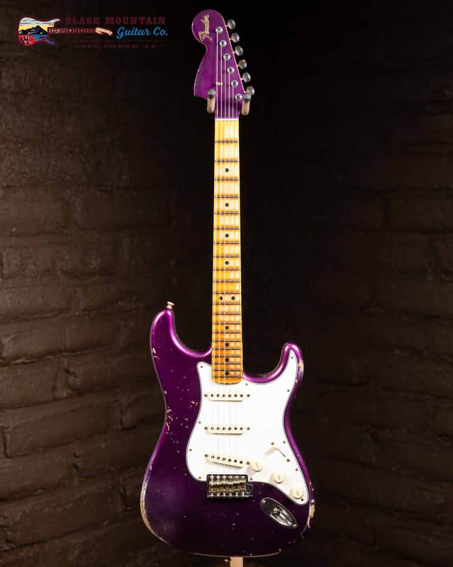 Fender Custom Shop 69' Stratocaster Reverse Headstock - Heavy Relic Purple Metallic (New) image 1