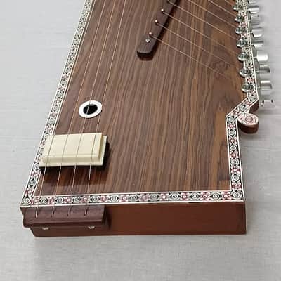 Shreeom Handicraft Tanmandal Indian Wooden 4 String Tambora/Tanpura & 15 String Surmandal Together, Easy to Tune Knobs, Comes with GigBag, Few Extra Strings image 2