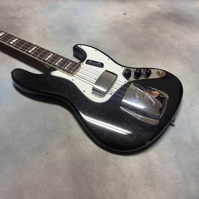 1966 Fender Jazz Bass Black Sparkle w/Matching Headstock w/OHSC image 11