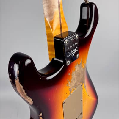 Fender Custom Shop Limited Edition '58 Reissue  Stratocaster Heavy Relic w/ Anodized Guard +upgrades,  Center Pocket Custom Shop Tweed case, Cert,  and all paperwork. image 8