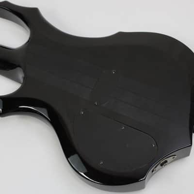2006 ESP LTD F-405FM 5-String Bass, See Thru Black, Custom Tribal Inlays, Rare! image 3