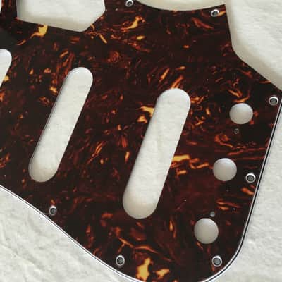 No Brand Fits Squier Vintage Modified Bass VI 4 Ply Brown image 3