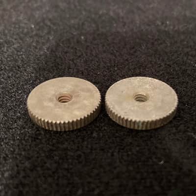 Gibson Gibson Les Paul bridge adjustment thumbwheels 1970's Silver image 1