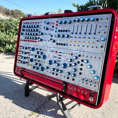 Buchla Tiptop 200t series with BPNYC ZERO Halliburton Eurorack Modular Travel Case 7U 'REDRUM" image 4