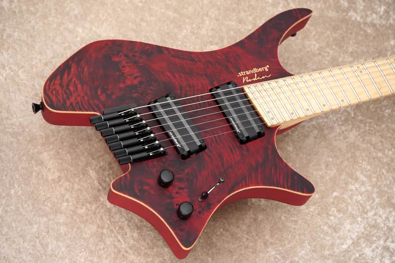 Strandberg Boden J7 Standard Poplar Burl Top -Deep Red NMF- [Made