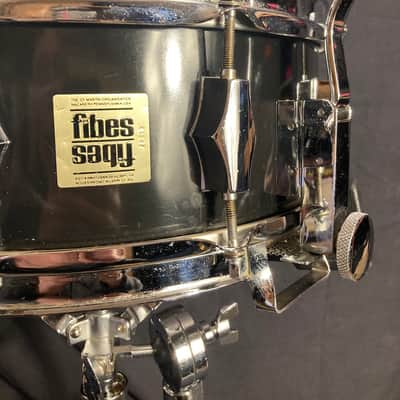 Fibes - 5.5x14" Nazareth Square-Badge Era, Black-over-Fiberglass Snare 1977–1979 image 3