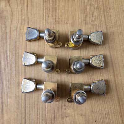 Set of Vintage 1980's Gibson Schaller Gold Flip-Out Crank Guitar Tuners! image 3