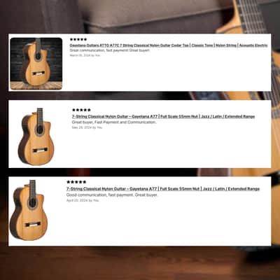 7-String Short-Scale Classical Guitar – Gayetana A75 “SieteQuinto” | Cedar Top | 580mm Scale | 55mm Nut | Jazz / Latin / Requinto-Style image 9