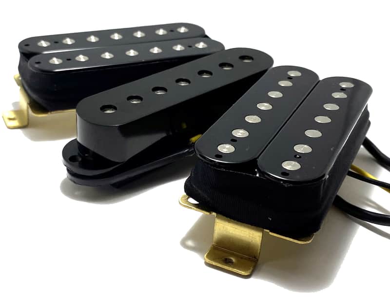 7 String Dragonfire Screamers HSH Pickup Set, Hot Performance Humbucker-Single-Humbucker, Black image 1