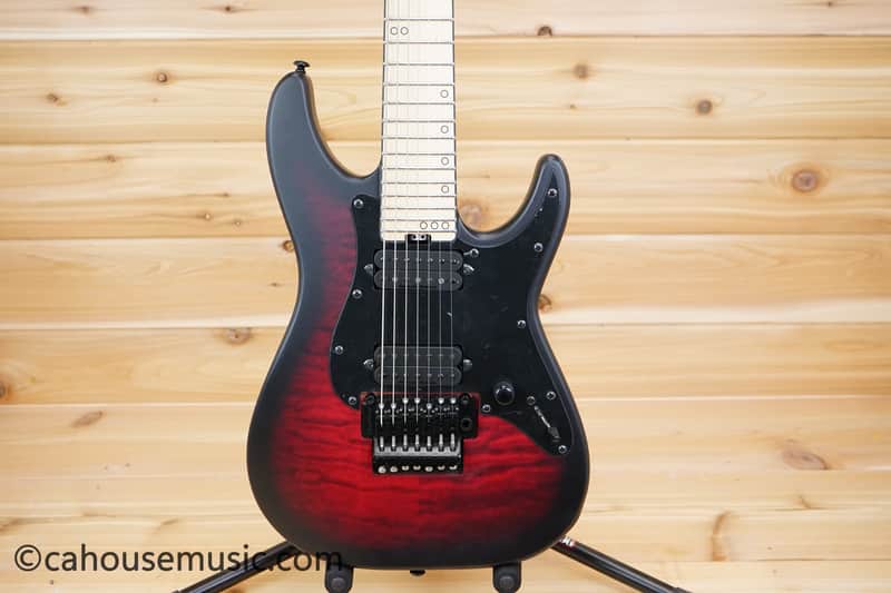 Schecter Miles Dimitri Baker-7 FR - Crimson Red Burst Satin image 1