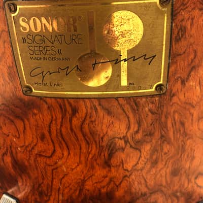 SONOR SONOR HORST LINK SIGNATURE HEAVY BEECH DRUM KIT, 3 PIECE 1990 AFRICAN BUBINGA image 8