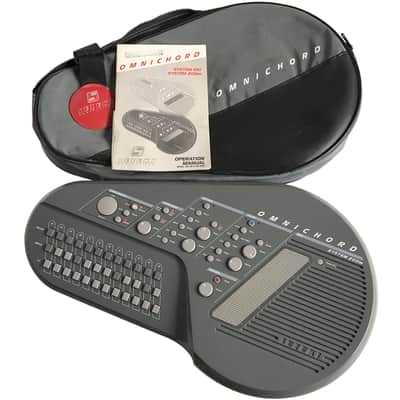 1989 Suzuki Omnichord OM-200m Vintage MIDI Electronic Autoharp Digital Synth & Drum Machine With OVP-3 Soft Shell Carrying Case image 1