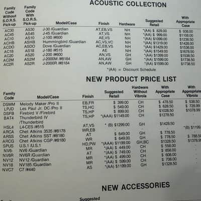Gibson Price List - 1986 les Paul studio standard custom SG special invader explorer flying V EDS – 1275 image 9