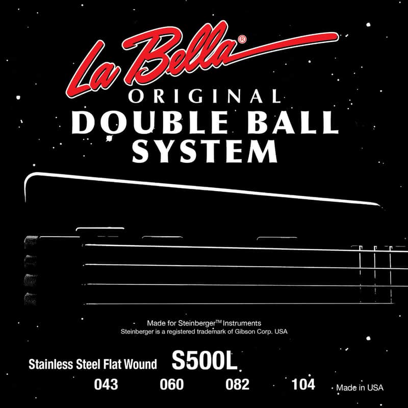 La Bella S500L Double Ball Bass Flat Wound - 43-104 Light