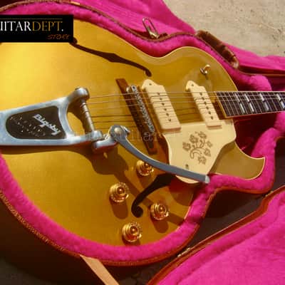 ♚SUBLIME♚ Vintage 1991 GIBSON ES-295 Hollowbody ♚ ALL GOLD ! ♚ P90's !♚ BIGSBY ♚175*335 image 3
