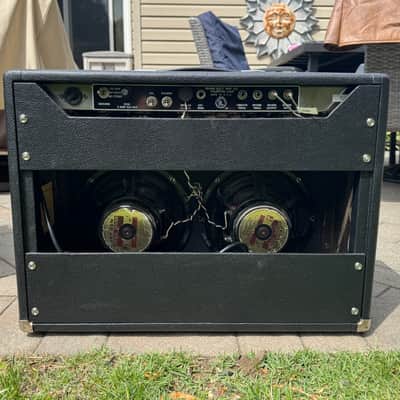1965 Fender Vibrolux Reverb Blackface AA864 Amp Vintage - Jensen C10NS Speakers, 1966 Cabinet & Documentation image 5