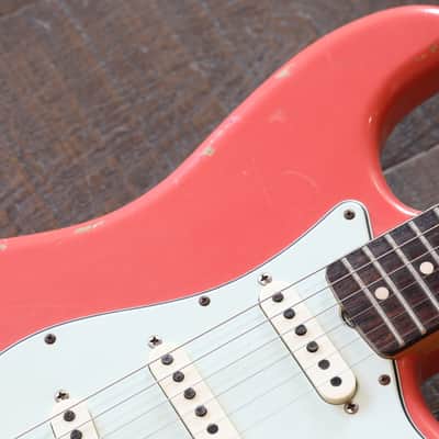 MINTY! 2020 Fender Limited Edition Custom Shop 1960 Stratocaster Relic Reissue Tahitian Coral + COA OHSC image 9