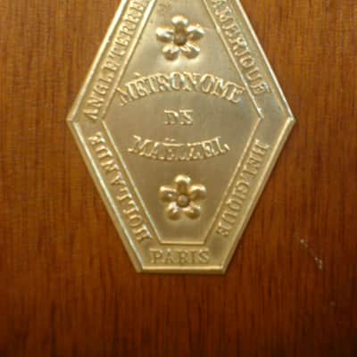 Antique Wood Metronome de Maelzel by Seth Thomas Clocks in No 5 Mahogany, Fully Restored, Brass Trim image 13