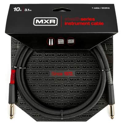 MXR DCIR10 Stealth Series 10 ft. Straight Instrument Cable, Black image 1