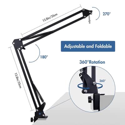 For Shure Sm7B Mv88+ And Mv7 Boom Arm, Mic Desk Stand Compatible With Shure Sm7B And Shure Mv7 Microphone, Shure Sm7B And Shure Mv7 Mic Arm Perfect For Podcasts, Gaming, Recording. image 3