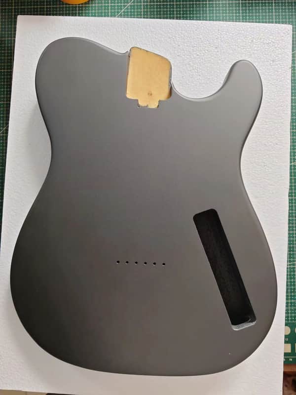 Silver Matte Paulownia Telecaster Tele Style Guitar Body image 1