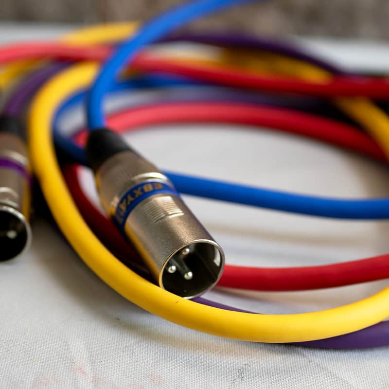 NEW 2FT Colored XLR Cables 4 Pack - Balanced XLR Microphone Cable Male to Female image 1
