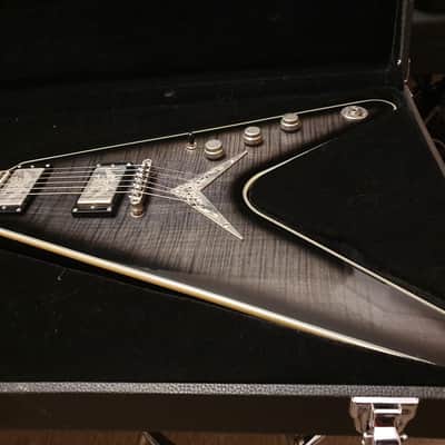 RARE Dean 30th Anniversary 1 of 100 Limited Edition Flying V XXX Trans Black Flame Top image 3
