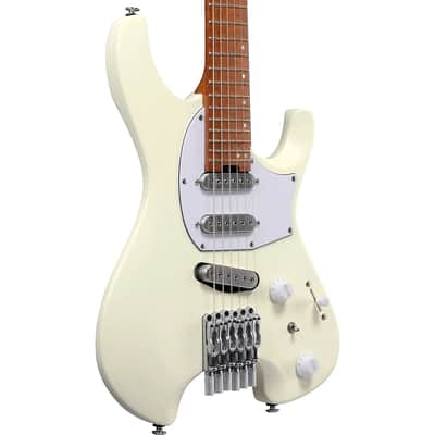 Ibanez Quest ICHI10-VWM Ichika Nito Signature 6-String Headless Solid Body Electric Guitar with Roasted Birdseye Maple Fretboard, Right-Handed, Vintage White Matte image 5